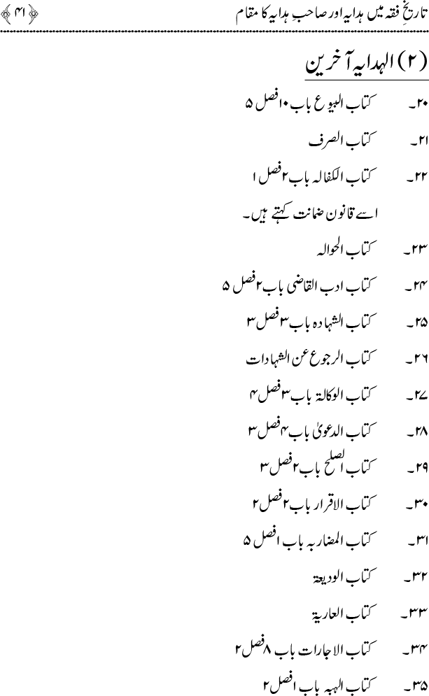 Tarikh-e-Fiqh main Hidaya awr Sahib-e-Hidaya ka Maqam